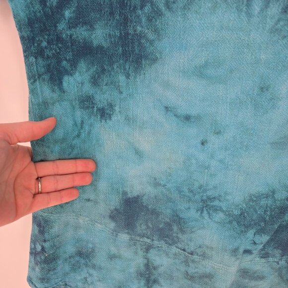 Cotton ways size 1 SM Med Peacock tie dye Giselle keyhole Teardrop gauze top - Picture 7 of 9